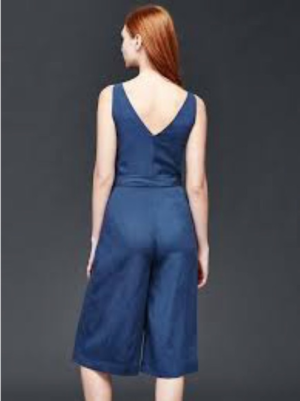 GAP TENCEL™ linen culotte jumpsuit in Comet Blue - Picture 11 of 11